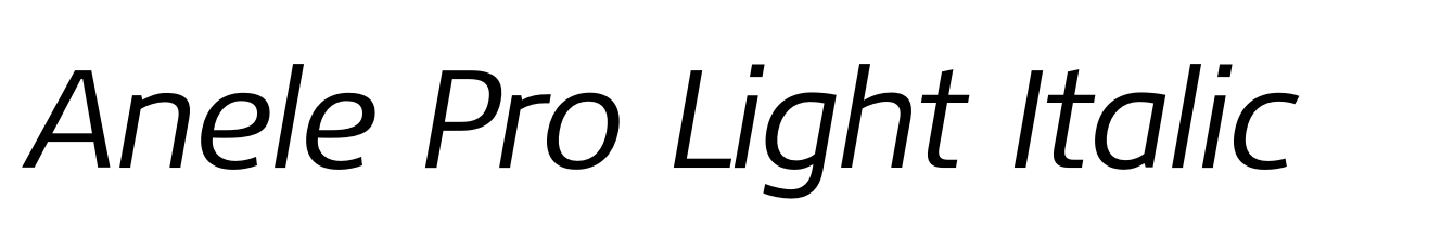 Anele Pro Light Italic